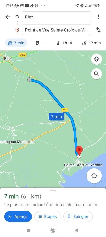 Les Gorges Du Verdon Riez Exterior foto